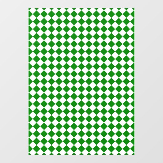 Bold Green and White Chevron Pattern ウィンドウサイン (シート)