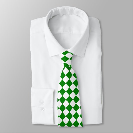 Bold Green and White Chevron Pattern Classic ネクタイ (タイ)