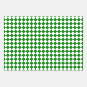Bold Green and White Chevron Pattern Classic ラッピングペーパーシート (正面3)