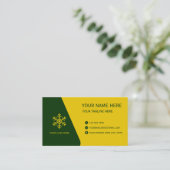Bold Green Yellow Modern Business Card 名刺 (スタンド正面)