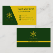 Bold Green Yellow Modern Business Card 名刺 (正面/裏面)