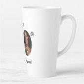 Bold Happy 40th Birthday Photo カフェラテマグ (右)