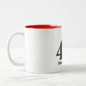 Bold Happy 40th Birthday Photo ツートーンマグカップ (左)