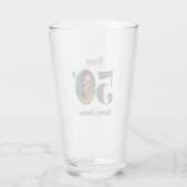 Bold Happy 50th Birthday Photo タンブラーグラス (裏面)