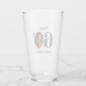 Bold Happy 60th Birthday Photo タンブラーグラス (裏面)