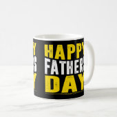 Bold Happy Father's Day Typographic Coffee Mug コーヒーマグカップ (正面右)