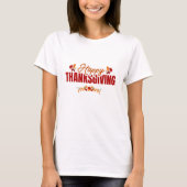 Bold Happy Thanksgiving Design Tシャツ (正面)