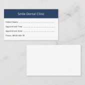 Bold Header Dental Appointment Card 予約カード (正面/裏面)
