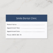 Bold Header Dental Appointment Card 予約カード (正面)