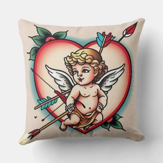 Bold Heart and Cupid Art クッション (裏面)