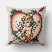 Bold Heart and Cupid Art クッション (正面)