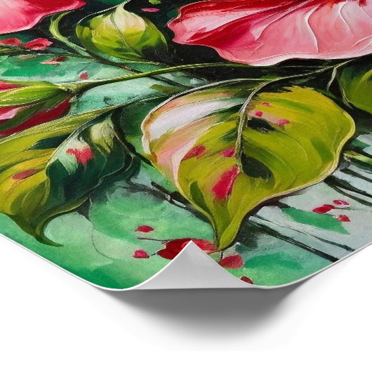Bold Hibiscus Bloom – Tropical Floral ポスター (角)