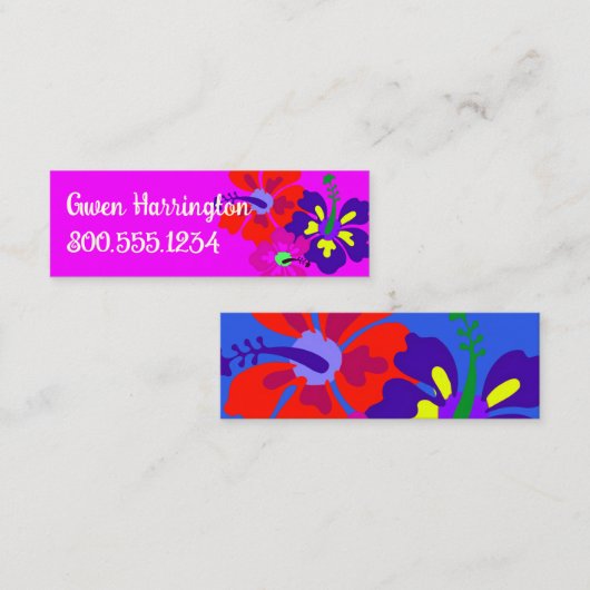 Bold Hibiscus Profile Contact Cards コーリングカード (正面/裏面)
