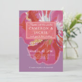 Bold Hibiscus Tropical Wedding 招待状 (スタンド正面)