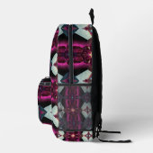 Bold Hot Pink Magenta Abstract Geometric Pattern  プリントバックパック (右)