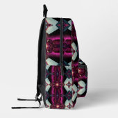 Bold Hot Pink Magenta Abstract Geometric Pattern プリントバックパック (左)