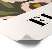 Bold Inky Floral Pattern | Hand-Drawn Botanical ポスター (角)