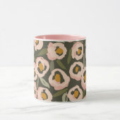 Bold Inky Floral Pattern | Hand-Drawn Botanical マグカップ (中央)