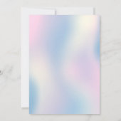 Bold Iridescent Watercolor Photo Grad Announcement 招待状 (裏面)