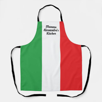Bold Italian Flag of Italy Personalized Apron エプロン