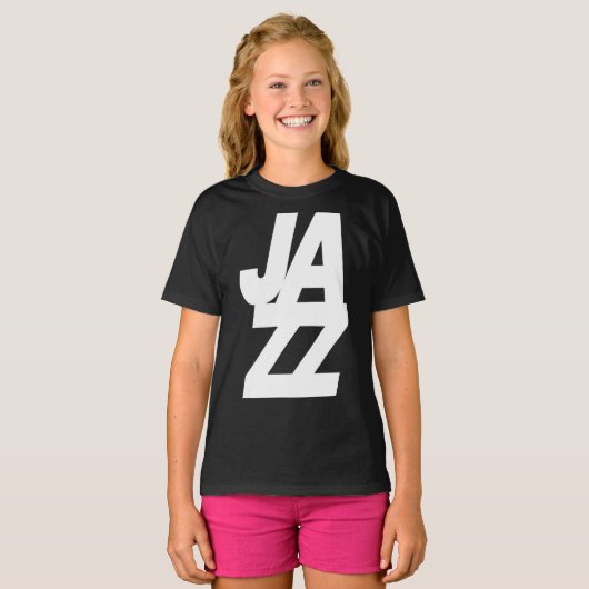 Bold Jazz Music logo design Tシャツ (正面フル)