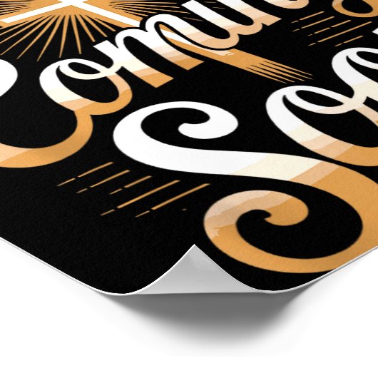 Bold Jesus Is Coming Soon Christian Apparel ポスター (角)