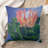 Bold King Protea | Hand-Painted Floral Art クッション (ブランケット)