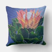 Bold King Protea | Hand-Painted Floral Art クッション (裏面)