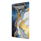 Bold Lava Flow in Gold and Blue ミニクリップボード (アングル2)