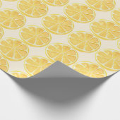 Bold Lemon Slice Pattern in Sunny Yellow ラッピングペーパー (角)