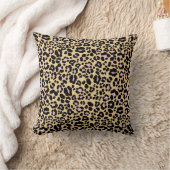 Bold Leopard Animal Print Glam 1 クッション (ブランケット)