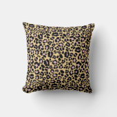 Bold Leopard Animal Print Glam 1 クッション (正面)