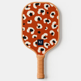 Bold Leopard Monogrammed Pickleball Paddle ピックルボールラケット