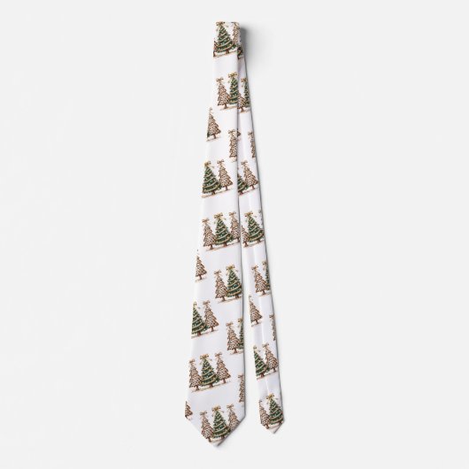 Bold leopard pattern Christmas gift for him tie ネクタイ (正面)