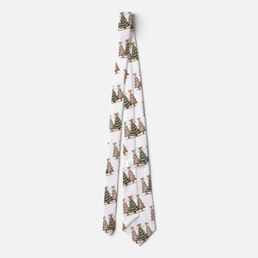 Bold leopard pattern Christmas gift for him tie ネクタイ (裏面)