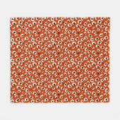 Bold Leopard Print Stylish Animal Fleece Blanket フリースブランケット (正面(横))