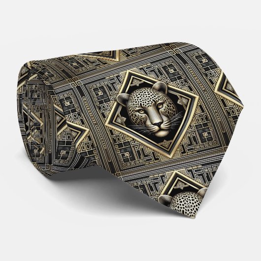 Bold Leopard Tie | Masculine Men's Fashion ネクタイ (ロール)
