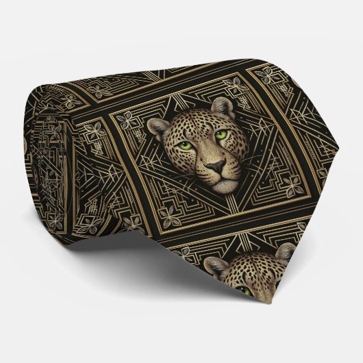 Bold Leopard Tie | Masculine Men's Fashion ネクタイ (ロール)
