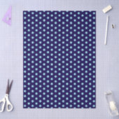 Bold Light Blue Polka Dots on Navy Blue  薄葉紙 (クラフト)