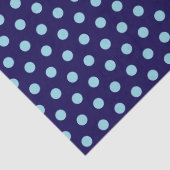 Bold Light Blue Polka Dots on Navy Blue  薄葉紙 (詳細)