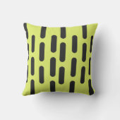 Bold Lime Green and Charcoal Grey Capsule Pattern  クッション (裏面)