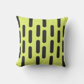 Bold Lime Green and Charcoal Grey Capsule Pattern  クッション (正面)