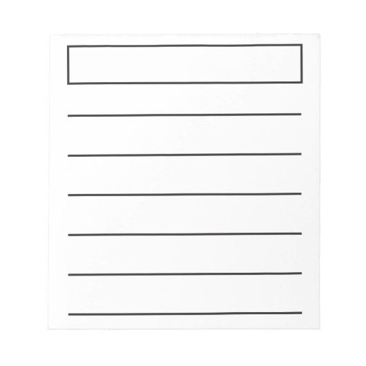 Bold Line Wide Rule Low Vision Simple ノートパッド (正面)