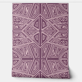 Bold Lines - Symmetrical Tile - Mauve and Beige 壁紙