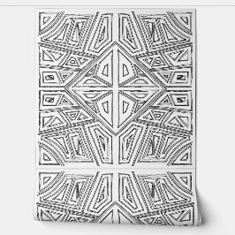 Bold Lines - Symmetrical Tile - White And Black  壁紙