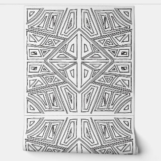 Bold Lines - Symmetrical Tile - White And Black  壁紙