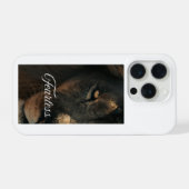 Bold Lion Eye Strength and Courage iPhone/Samsung iPhoneケース (裏面横)