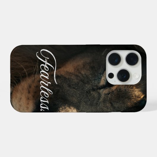 Bold Lion Eye Strength and Courage iPhone/Samsung iPhoneケース (裏面横)