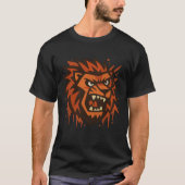 Bold Lion Illustration – Fierce Modern Lion Tシャツ (正面)