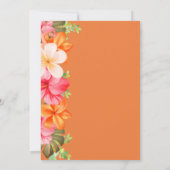 Bold Lush Tropical Floral Luau Birthday 招待状 (裏面)